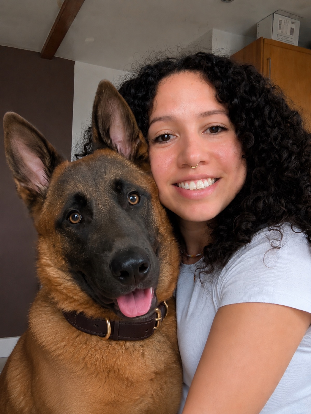Lucy with her dog